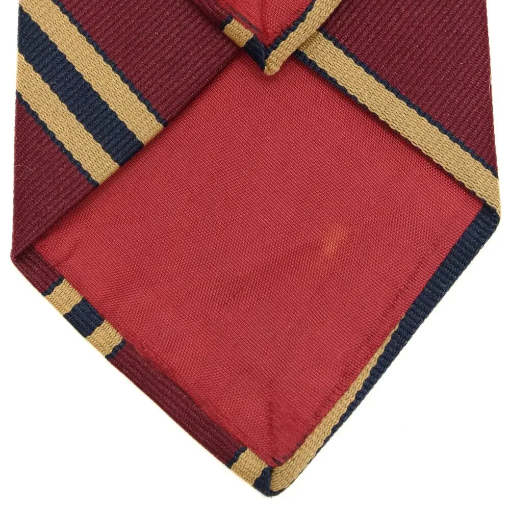 Vintage Burgundy Gold 60's 70's Polyester Necktie